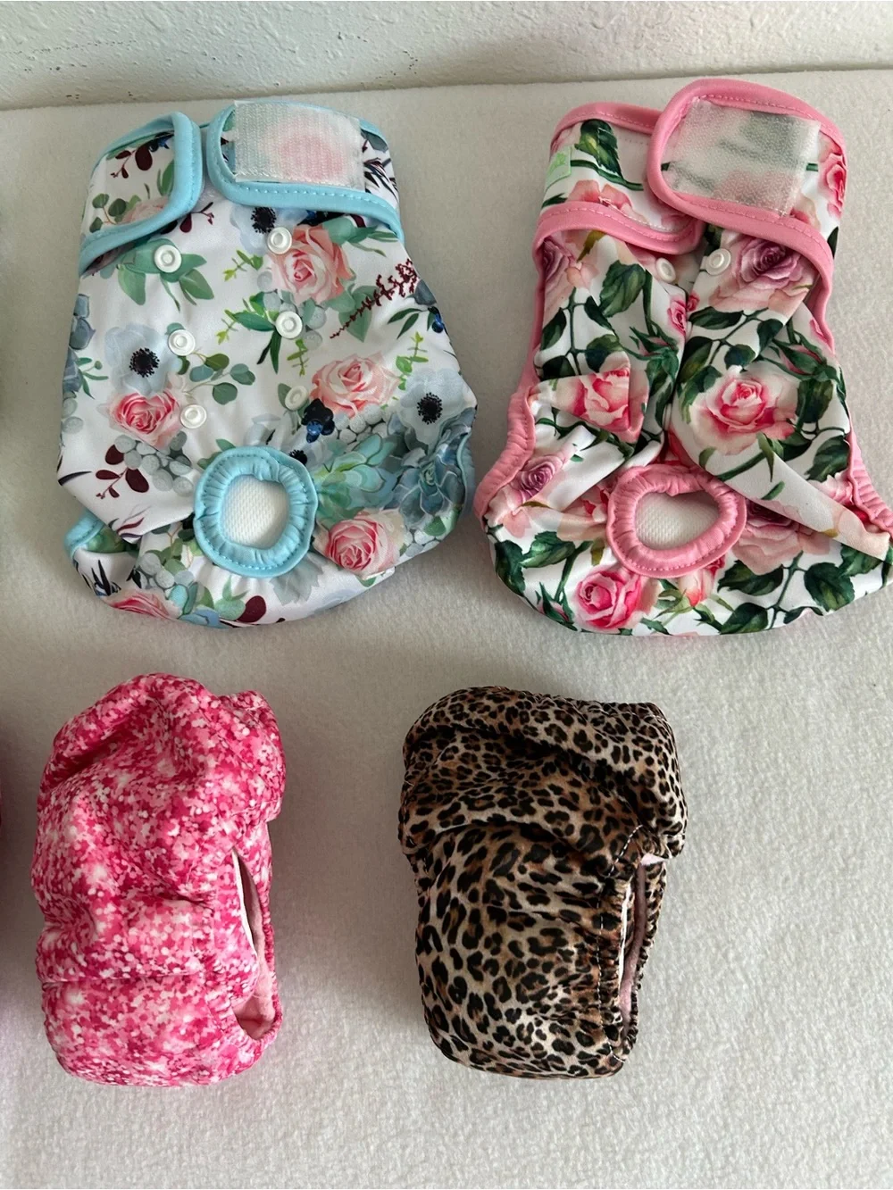 Washable Dog Diapers Lot of 6 Reusable Female Puppy Diapers Sizes Small & Medium